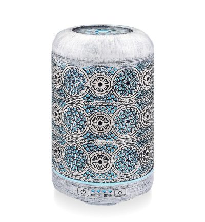 activiva 260ml Metal Essential Oil and Aroma Diffuser-Vintage White