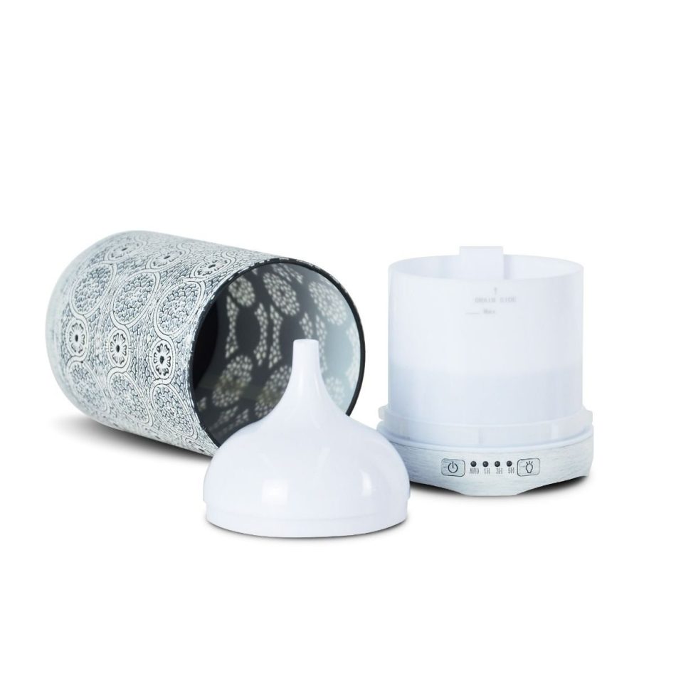 activiva 260ml Metal Essential Oil and Aroma Diffuser-Vintage White - Image 6