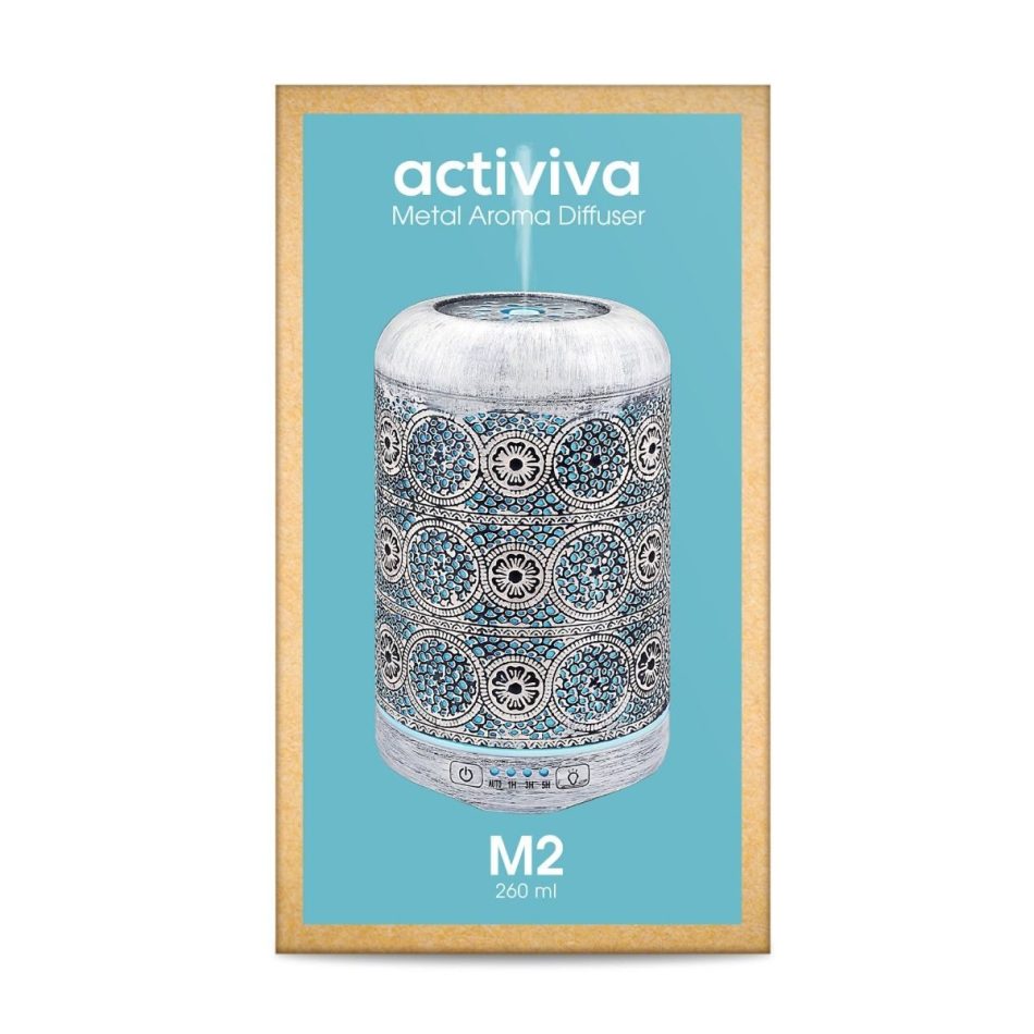 activiva 260ml Metal Essential Oil and Aroma Diffuser-Vintage White - Image 7