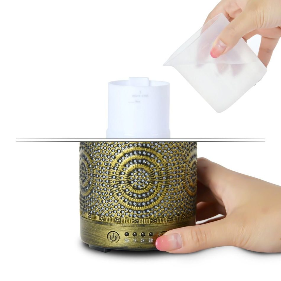 activiva 100ml Metal Essential Oil and Aroma Diffuser-Vintage Gold - Image 4