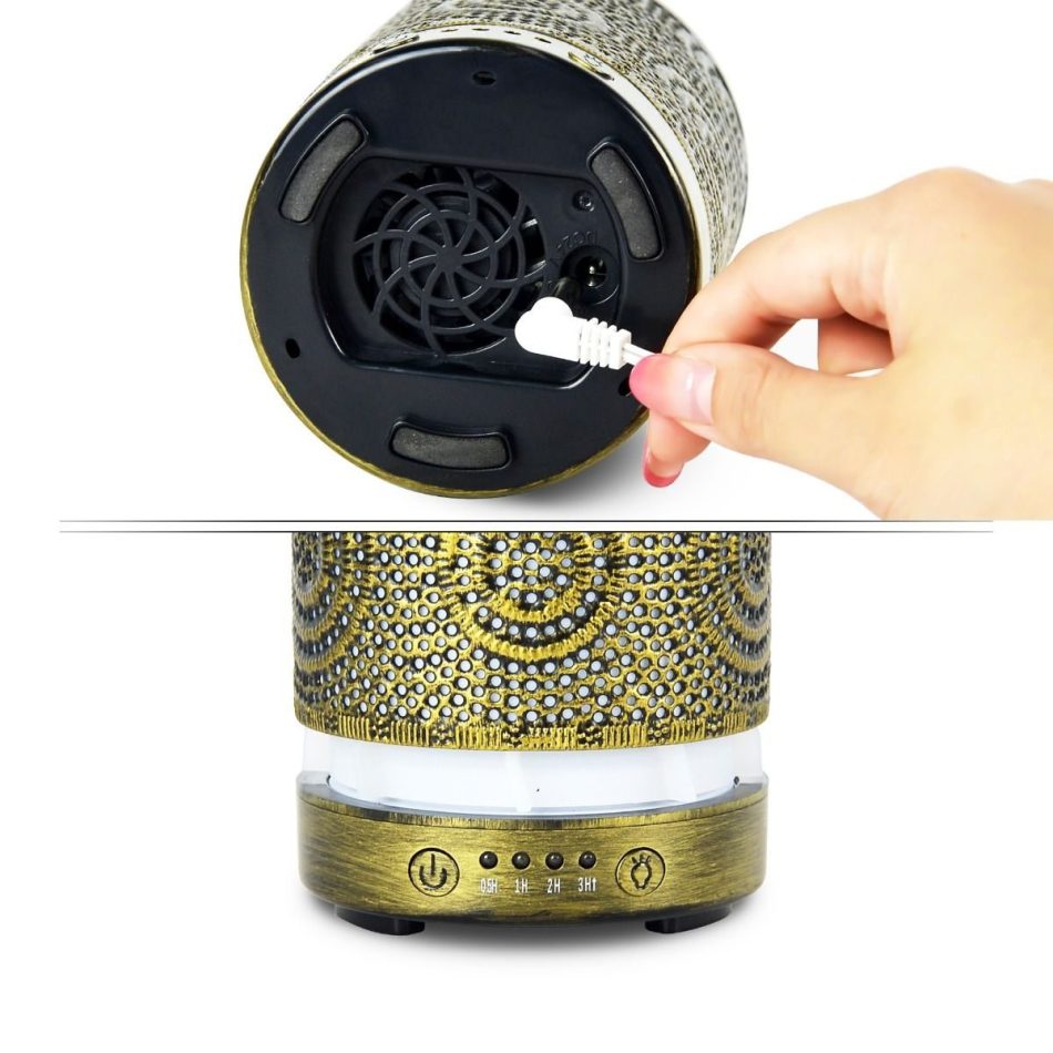 activiva 100ml Metal Essential Oil and Aroma Diffuser-Vintage Gold - Image 5
