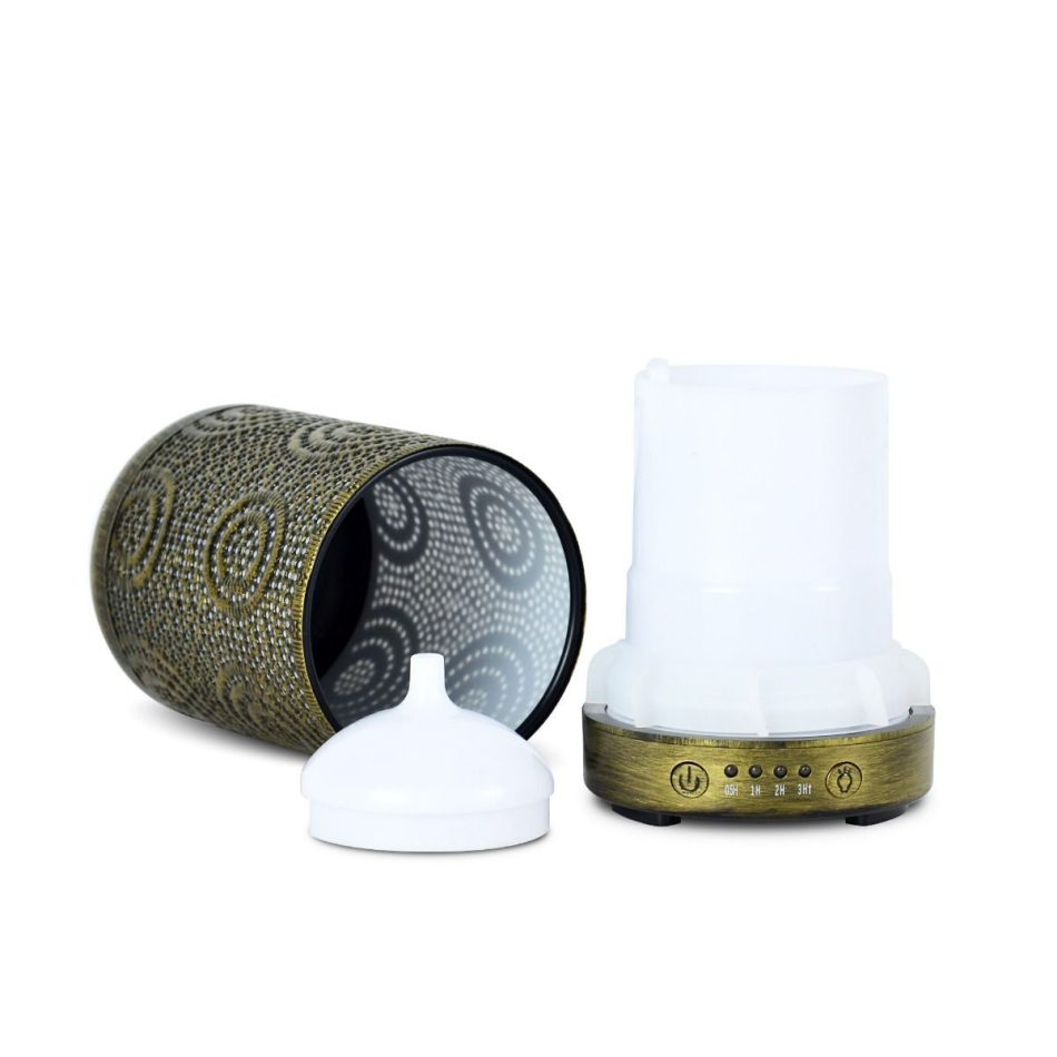 activiva 100ml Metal Essential Oil and Aroma Diffuser-Vintage Gold - Image 6