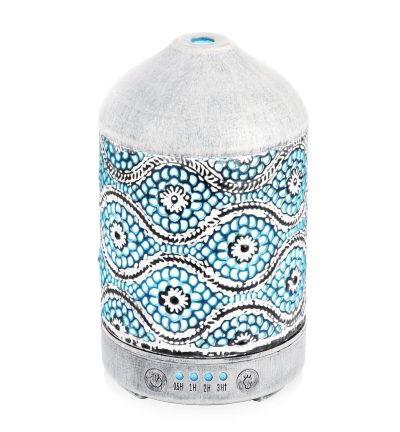 activiva 100ml Metal Essential Oil and Aroma Diffuser-Vintage White