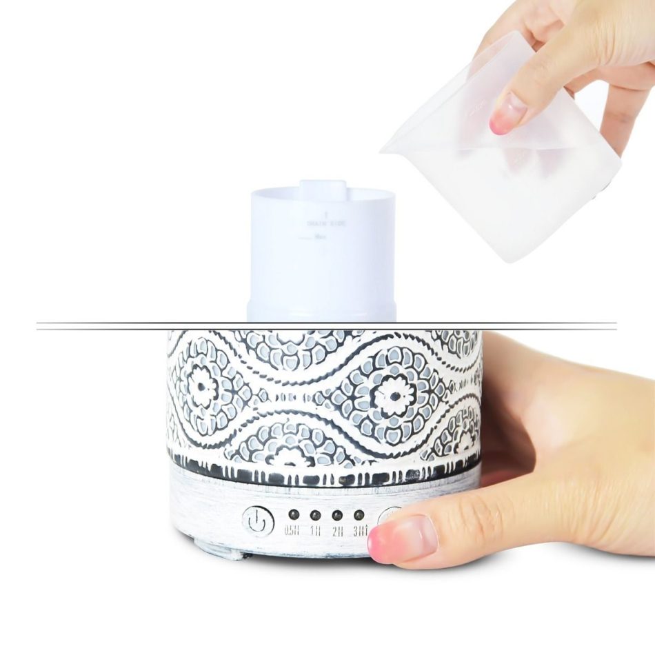 activiva 100ml Metal Essential Oil and Aroma Diffuser-Vintage White - Image 4