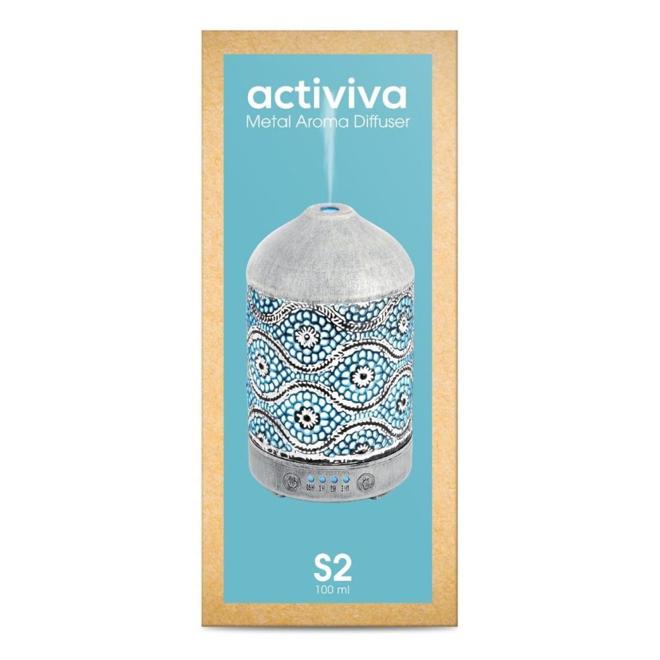 activiva 100ml Metal Essential Oil and Aroma Diffuser-Vintage White - Image 7