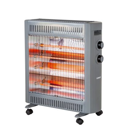 2200W Quartz Infrared Radiant Heater with Adjustable Thermostat and 2 Power Settings