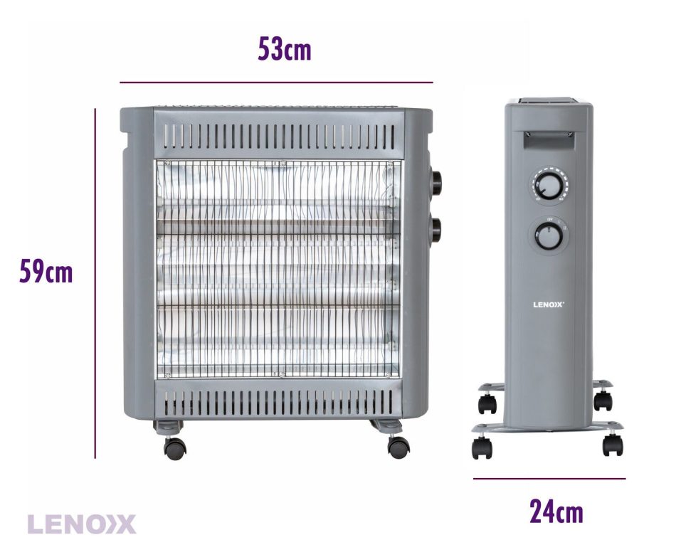 2200W Quartz Infrared Radiant Heater with Adjustable Thermostat and 2 Power Settings - Image 2