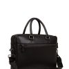 LEATHER BRIEFCASE AND SHOULDER BAG