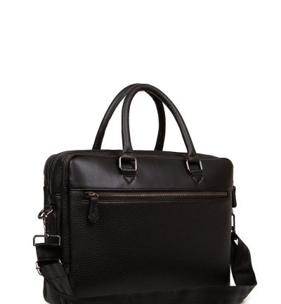 LEATHER BRIEFCASE AND SHOULDER BAG