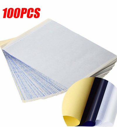 100X Tattoo Stencil Transfer Paper Spirit Thermal Carbon Tracing Copier Supplies