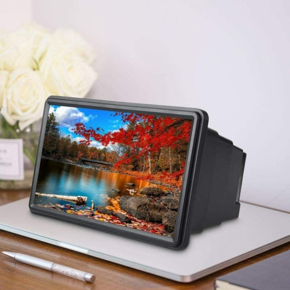 3D Mobile Phone Screen Magnifier 12" HD Video Amplifier for Smartphone Stand - Image 3