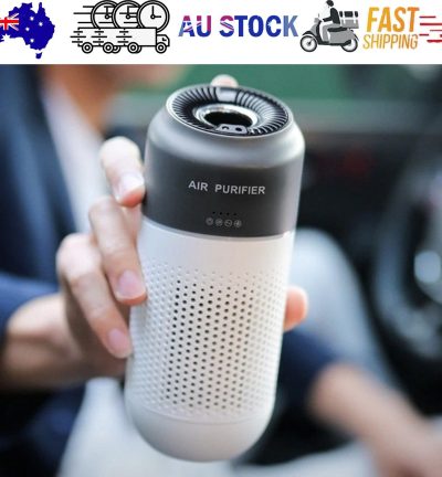 Car Air Purifier Air Freshener Portable Oxygen Bar Ozone Negative Ionizer Cleaner-White