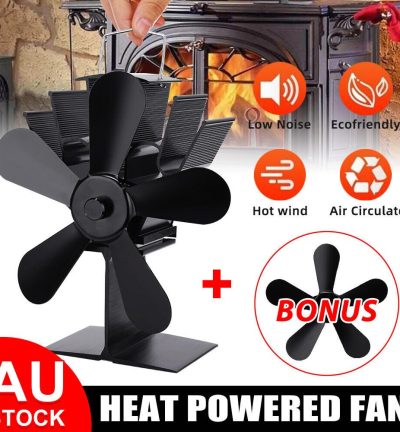 Wood Heater Fan Eco Heat Powered Self-Powered Silent for Fireplace Stove Burner