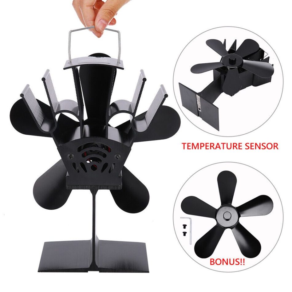 Wood Heater Fan Eco Heat Powered Self-Powered Silent for Fireplace Stove Burner - Image 6