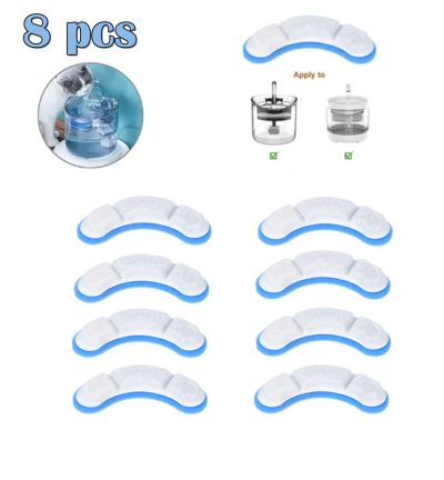 8PCS Filter Electric Pet Water Fountain Automatic Sensor Drinking Dispenser Filter