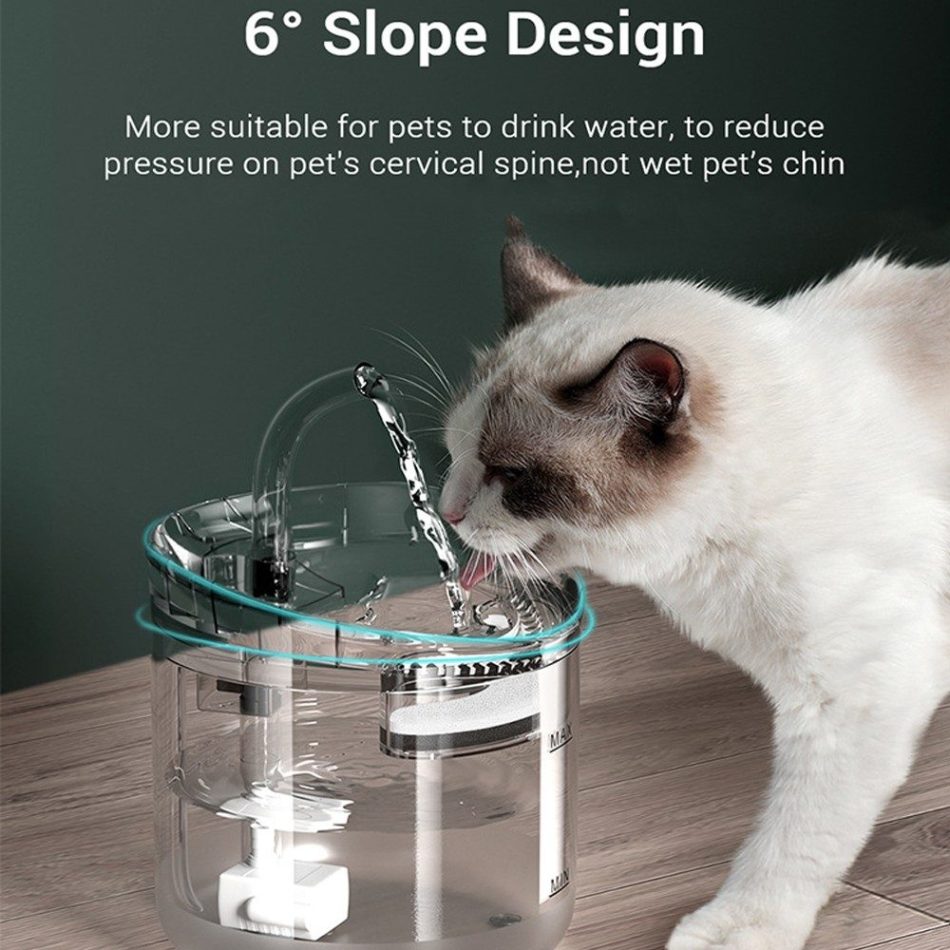 Electric Pet Water Fountain Cat Dog Automatic Sensor Drinking Dispenser Filter - Image 2