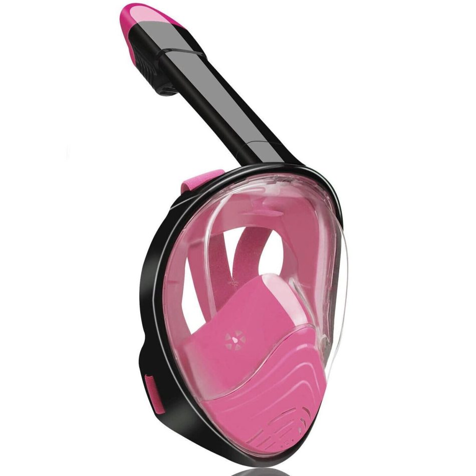 Pink Full Face Snorkel Mask Swimming Breath Dry Diving Goggle Scuba Glass Anti-Fog AU S - Image 3