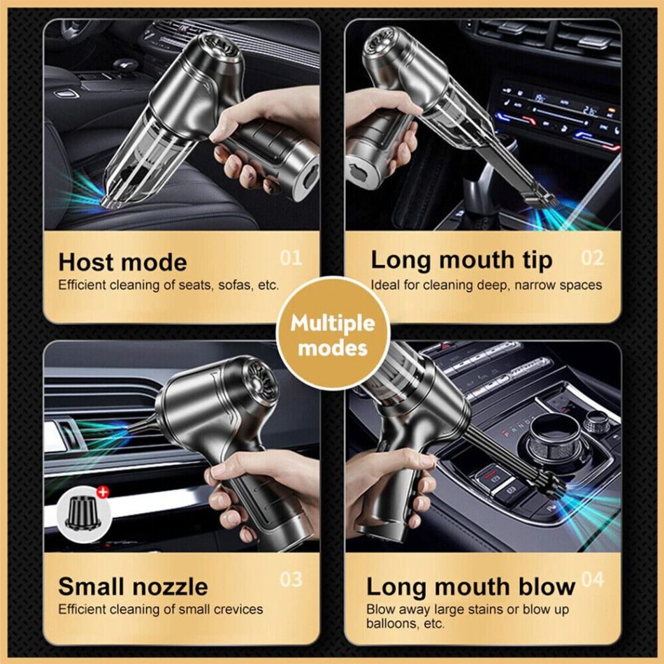 95000PA Wireless Car Vacuum Cleaner Handheld Vaccum Dust Blow Mini Power Suction - Image 11