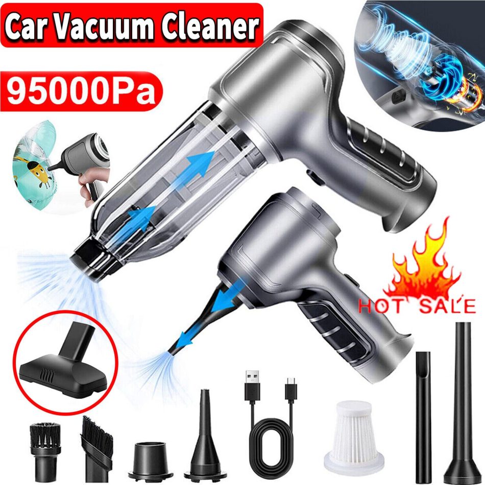 95000PA Wireless Car Vacuum Cleaner Handheld Vaccum Dust Blow Mini Power Suction - Image 13