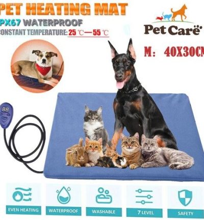Electric Pet Heat Pad: Waterproof Heating Mat for Cat Dog Bed | Chew Resistant M