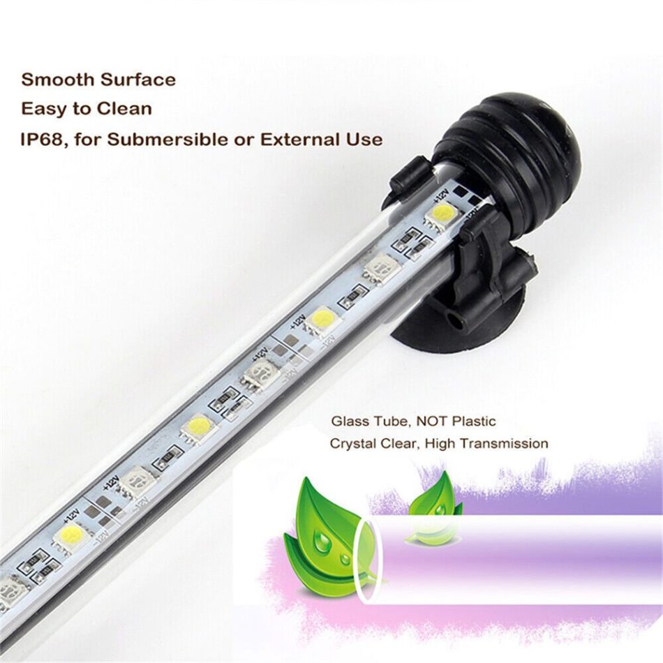 21 LED Aquarium Fish Tank LED Light Bar Lamp 38cm Pool Submersible Waterproof White Light - Image 2