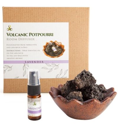 Volcanic Room Diffuser in Terracotta Bowl - Lavender