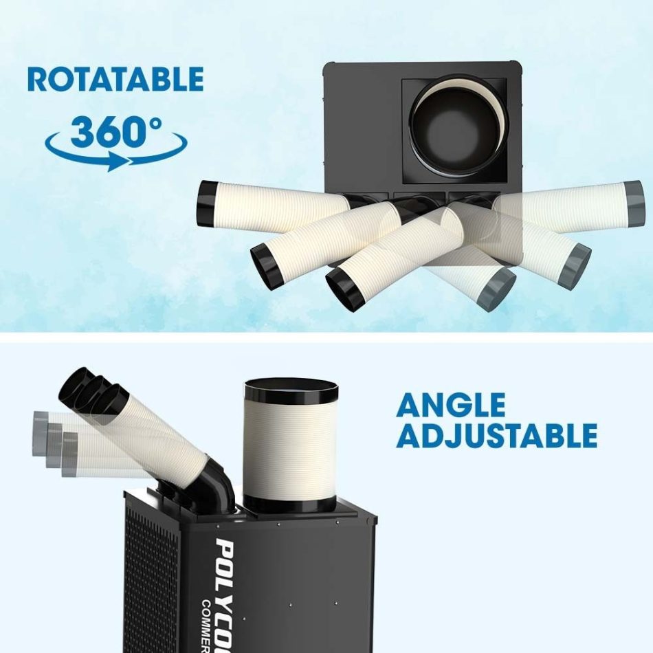 POLYCOOL 6.5kW Portable Industrial Spot Cooler, with Triple Cooling Ducts, 15A Plug - Image 4