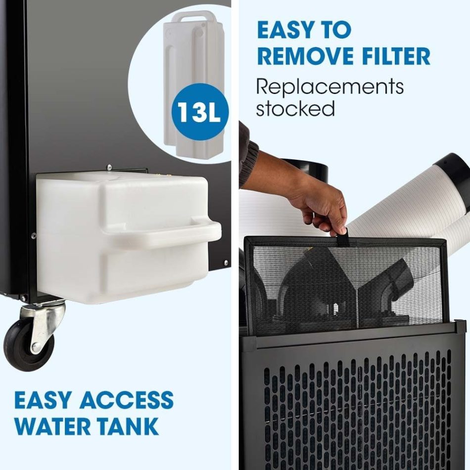 POLYCOOL 6.5kW Portable Industrial Spot Cooler, with Triple Cooling Ducts, 15A Plug - Image 8