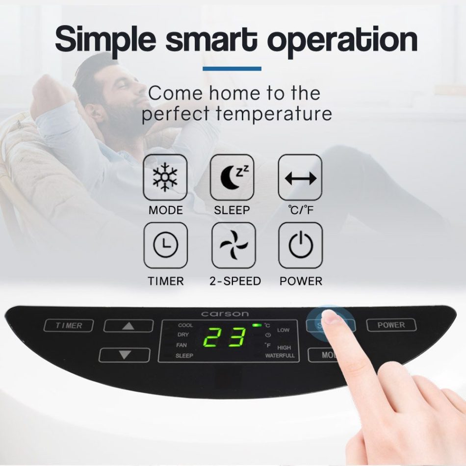 CARSON 3in1 Portable Air Conditioner 6000BTU Mobile Fan Cooler Cooling - Image 3