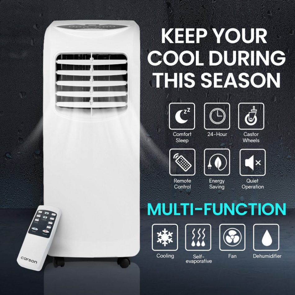 CARSON 3-in-1 Portable Air Conditioner Dehumidifier Fan Cooler Aircon 7000 BTU - Image 2