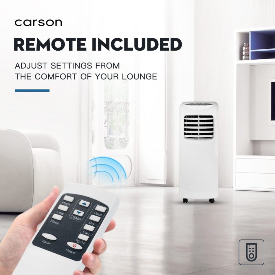 CARSON Portable Air Conditioner Mobile Fan Cooler Cooling Dehumidifier 9000BTU - Image 3
