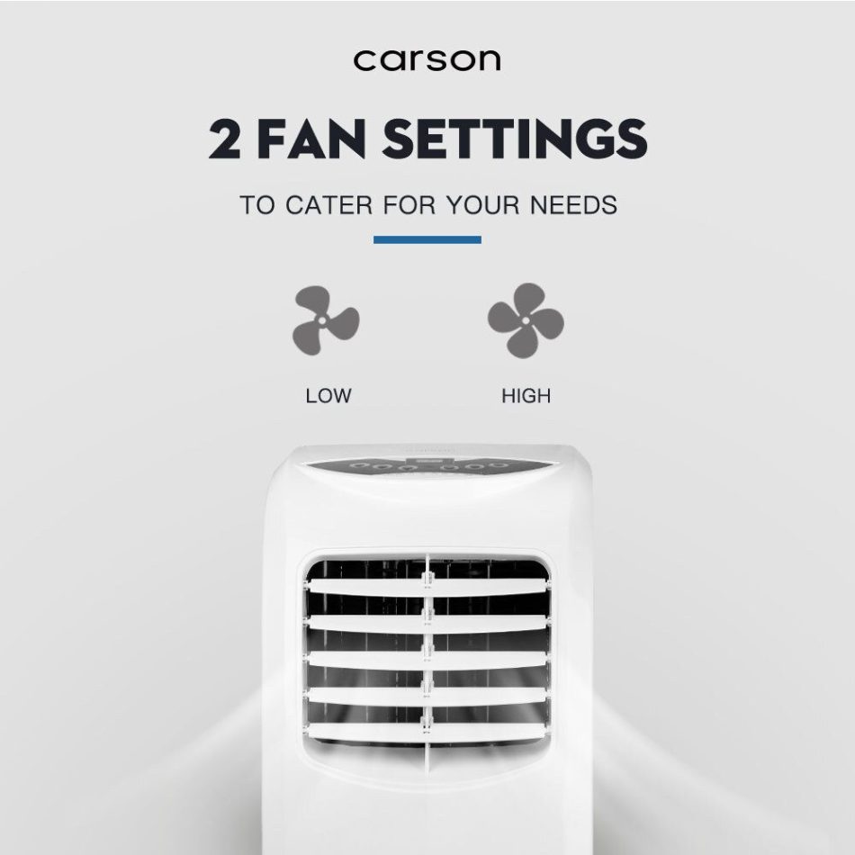 CARSON Portable Air Conditioner Mobile Fan Cooler Cooling Dehumidifier 9000BTU - Image 5