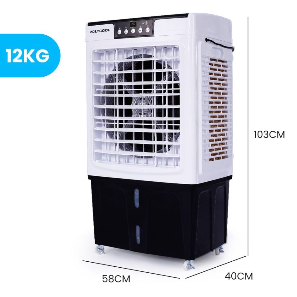 POLYCOOL 45L 125W Evaporative Air Cooler Portable Industrial Fan, Purifier, Humidifier, Remote Control - Image 6