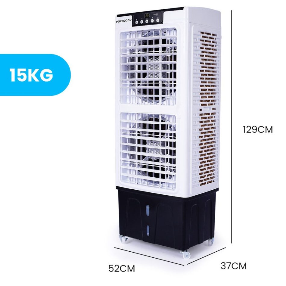POLYCOOL 35L 220W Portable Evaporative Air Cooler 24 Hour Timer 4 in 1 Cooling Fan w/ Remote - Image 6