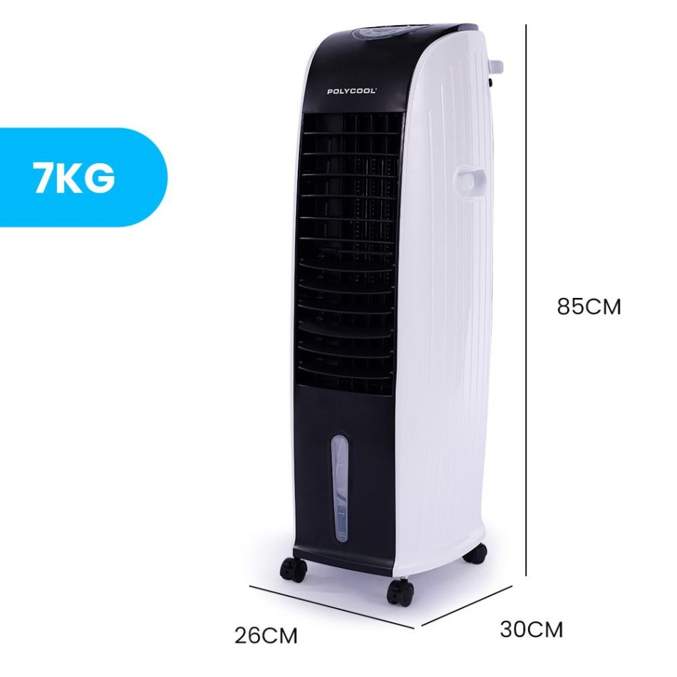 POLYCOOL 8L Portable Evaporative Air Cooler 24 Hour Timer 4 in 1 Cooling Fan - Image 5