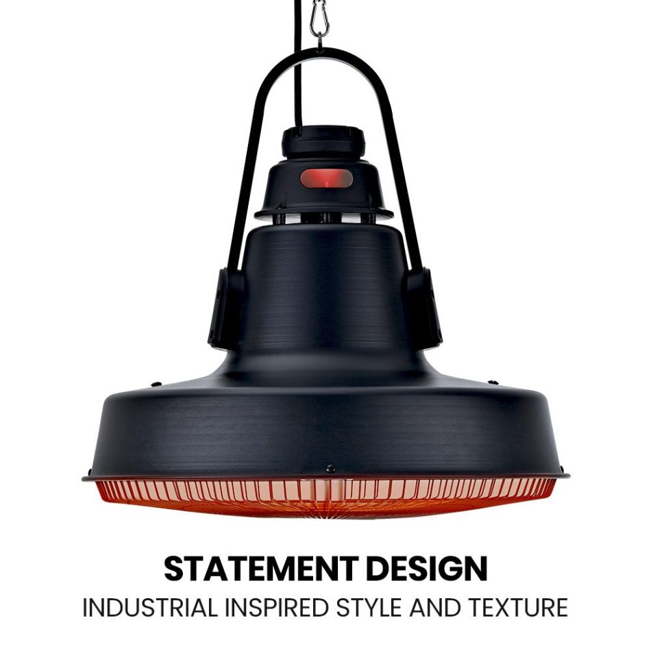 THERMOMATE 1500W Hanging Outdoor Electric Patio Heater, Radiant Carbon Fiber Element, with Remote Control - Image 3