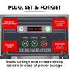 Baumr-AG 50L/day Commercial Air Dehumidifier for Mould, Portable, Stackable, LCD Display, Wheels - Image 3