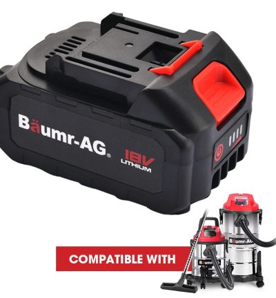 Baumr-AG 18V 4Ah Lithium-Ion Battery for Cordless Wet & Dry Vacuums