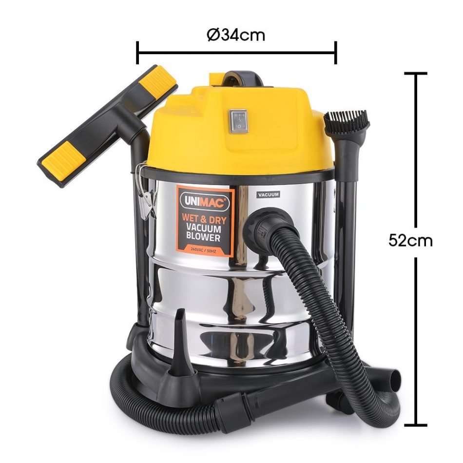 Unimac 20L 1400W Wet and Dry Vacuum Cleaner, with Blower, for Car, Workshop, Carpet - Image 6