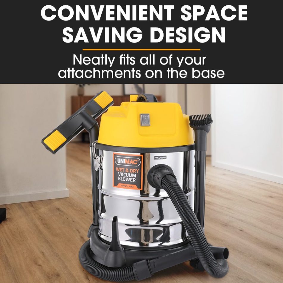 Unimac 20L 1400W Wet and Dry Vacuum Cleaner, with Blower, for Car, Workshop, Carpet - Image 9