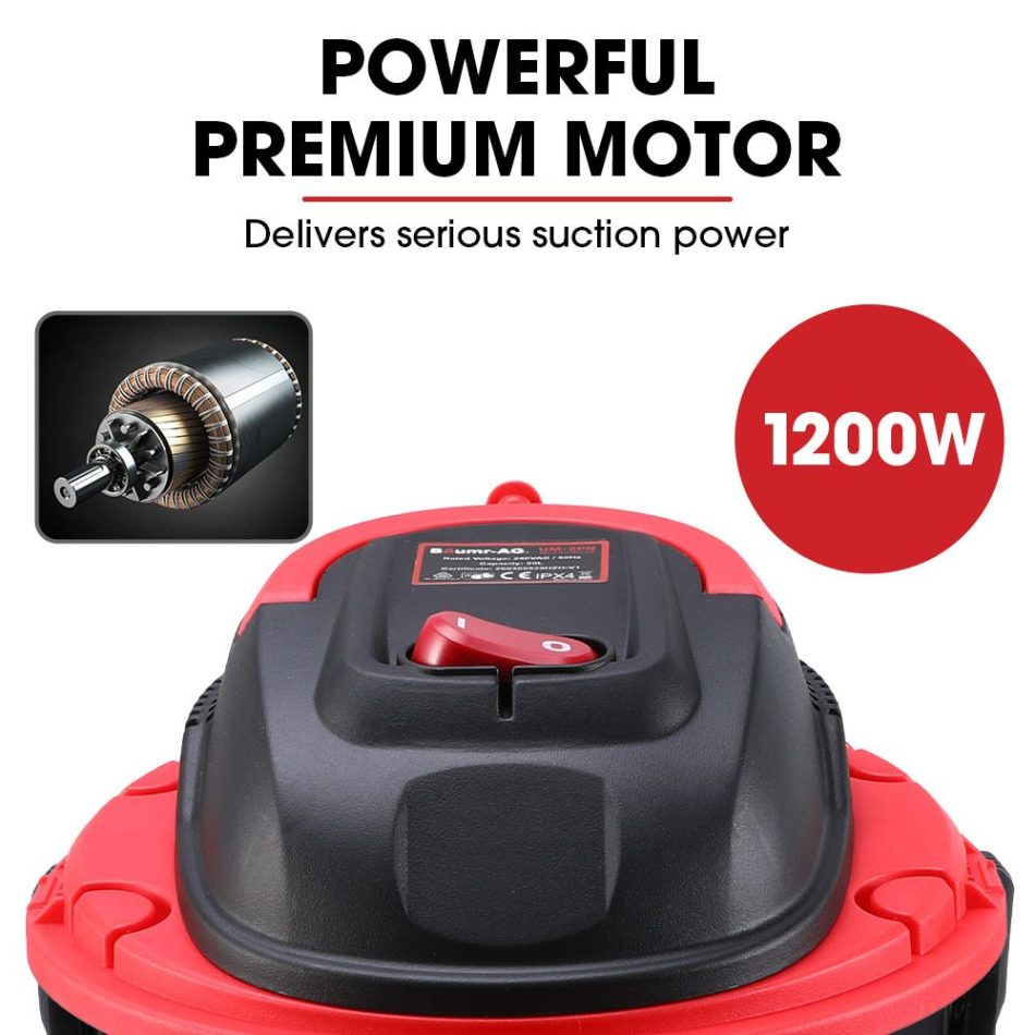 Baumr-AG 20L 1200W Wet and Dry Vacuum Cleaner, with Blower, for Car, Workshop, Carpet - Image 4