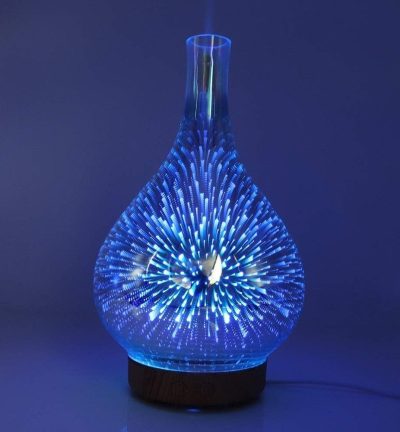 Essential Oil Aroma Diffuser - Mirror 3D Fireworks USB Aromatherapy Mist Humidifier
