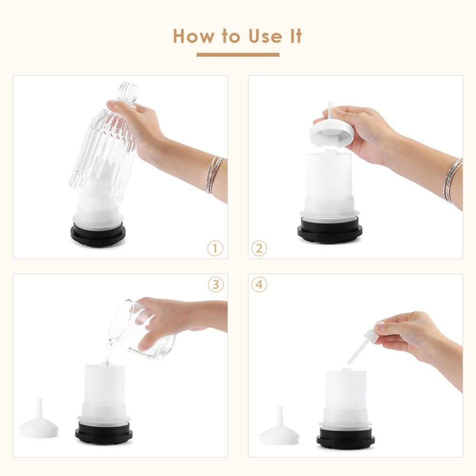 Essential Oil Aroma Diffuser - 120ml 3D Glass Bottle Ultrasonic Mist Humidifier - Image 6