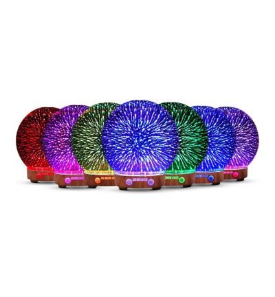 Essential Oil Aroma Diffuser - 100ml Mirror Ball 3D Fireworks Mist Humidifier