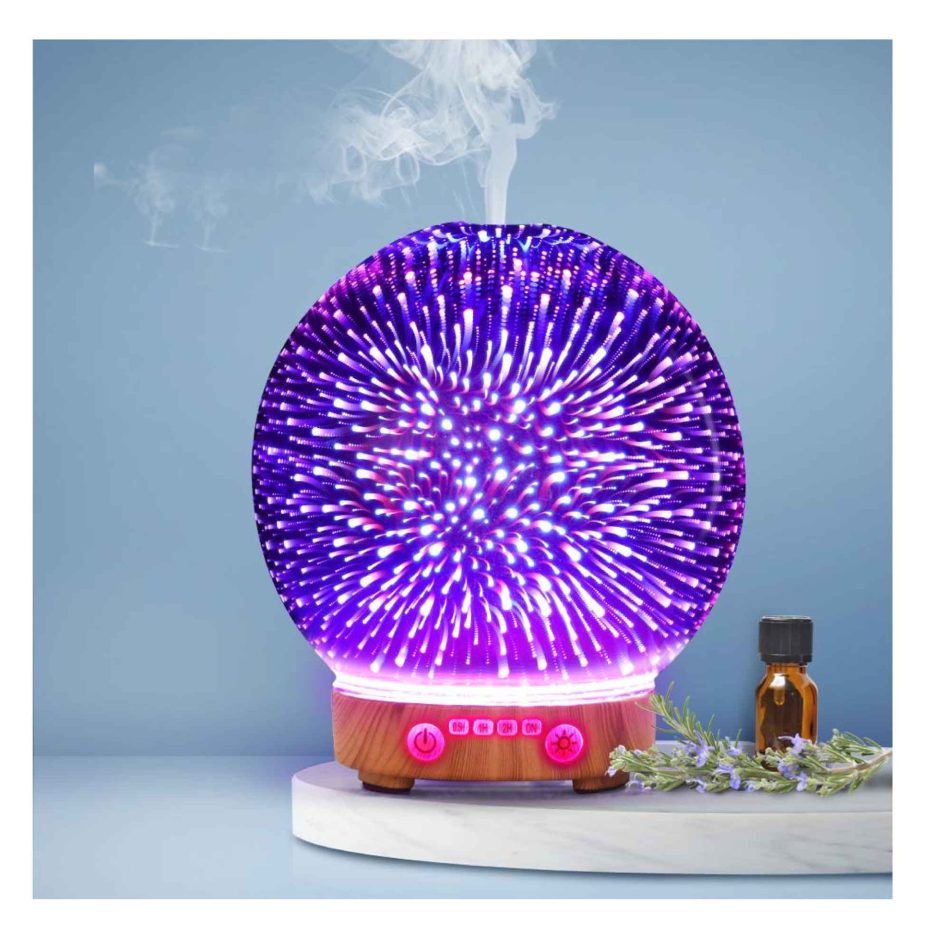 Essential Oil Aroma Diffuser - 100ml Mirror Ball 3D Fireworks Mist Humidifier - Image 2