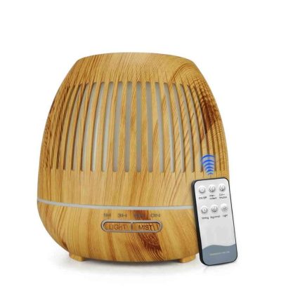 Essential Oil Aroma Diffuser and Remote - 300ml Hollow Ultrasonic Air Humidifier