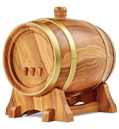 Essential Oil Aroma Diffuser - 350ml Barrel Wood Ultrasonic Air Mist Humidifier