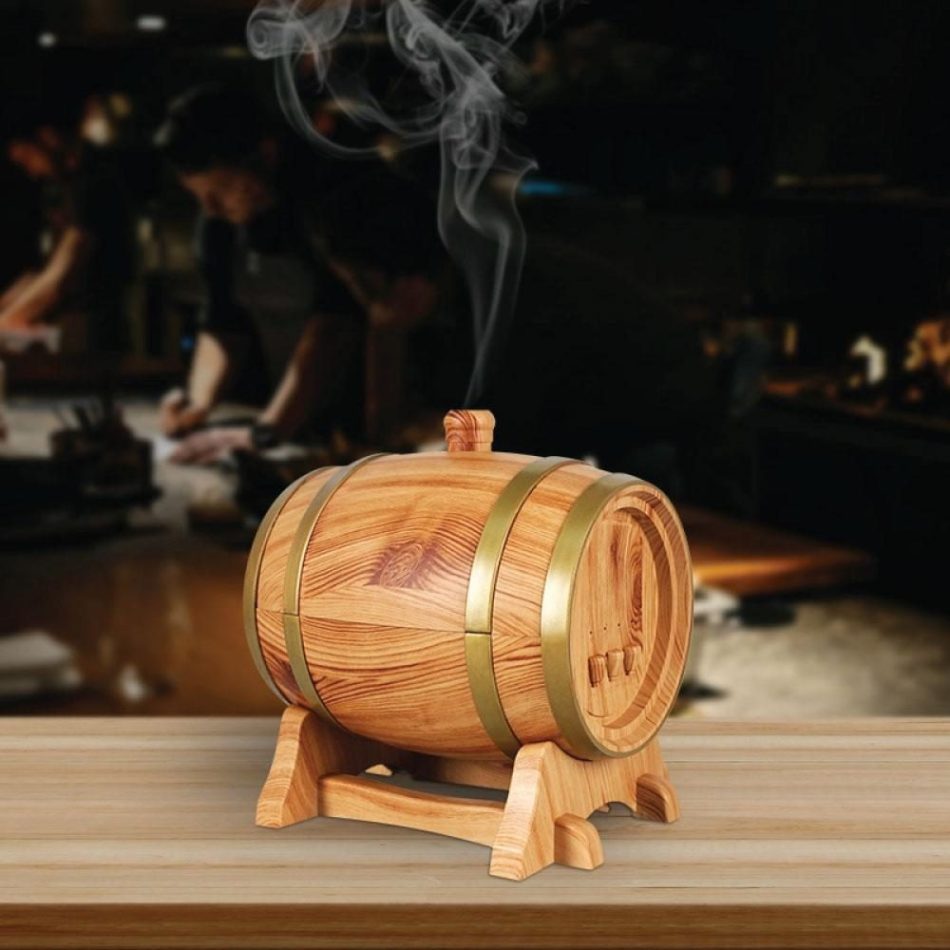Essential Oil Aroma Diffuser - 350ml Barrel Wood Ultrasonic Air Mist Humidifier - Image 3