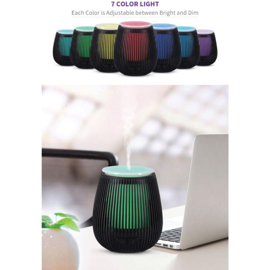 Essential Oil Aroma Diffuser USB - 100ml Black Portable Ultrasonic Car Humidifier - Image 6