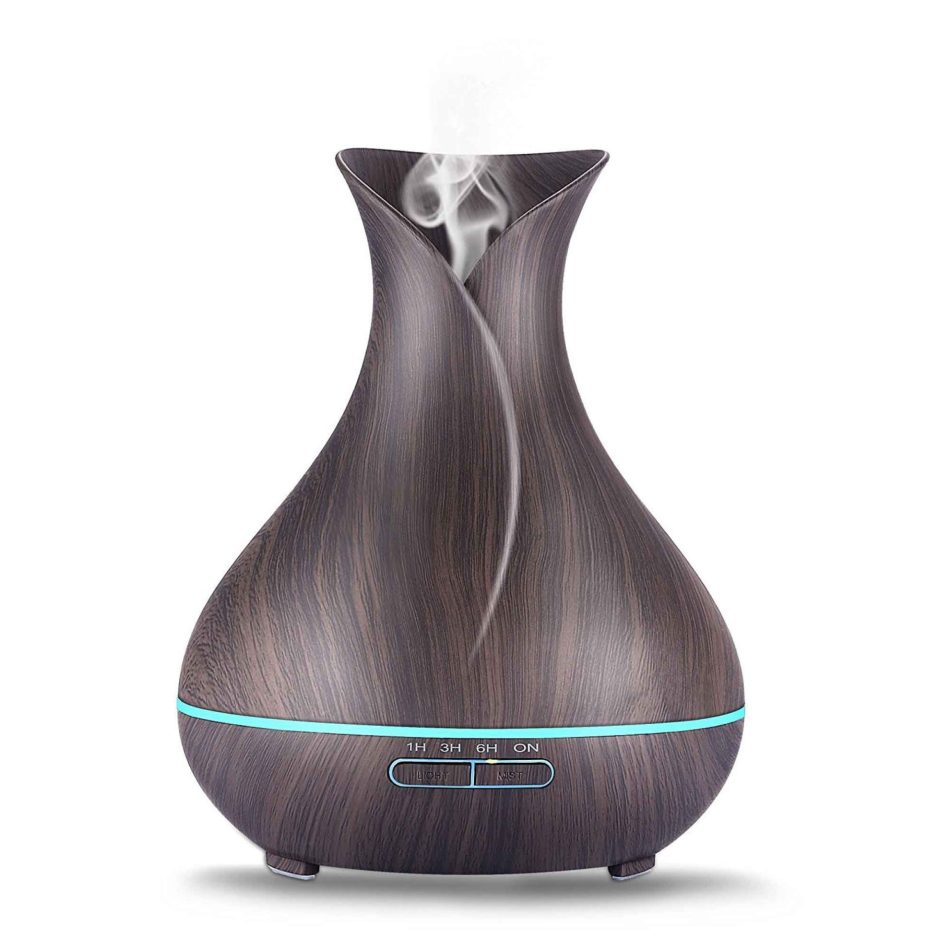 Essential Oil Aroma Diffuser and Remote - 400ml Tulip Dark Ultrasonic Humidifier - Image 4